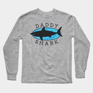 Daddy Shark - Blue Liquid Long Sleeve T-Shirt